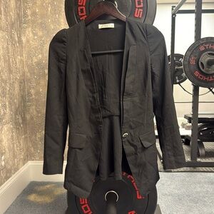 black fancy suit coat